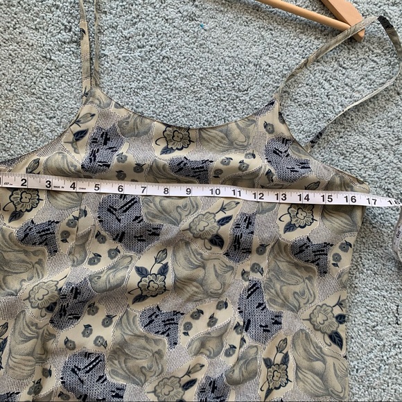 Vintage 90s printed silk slip dress - Picture 5 of 7